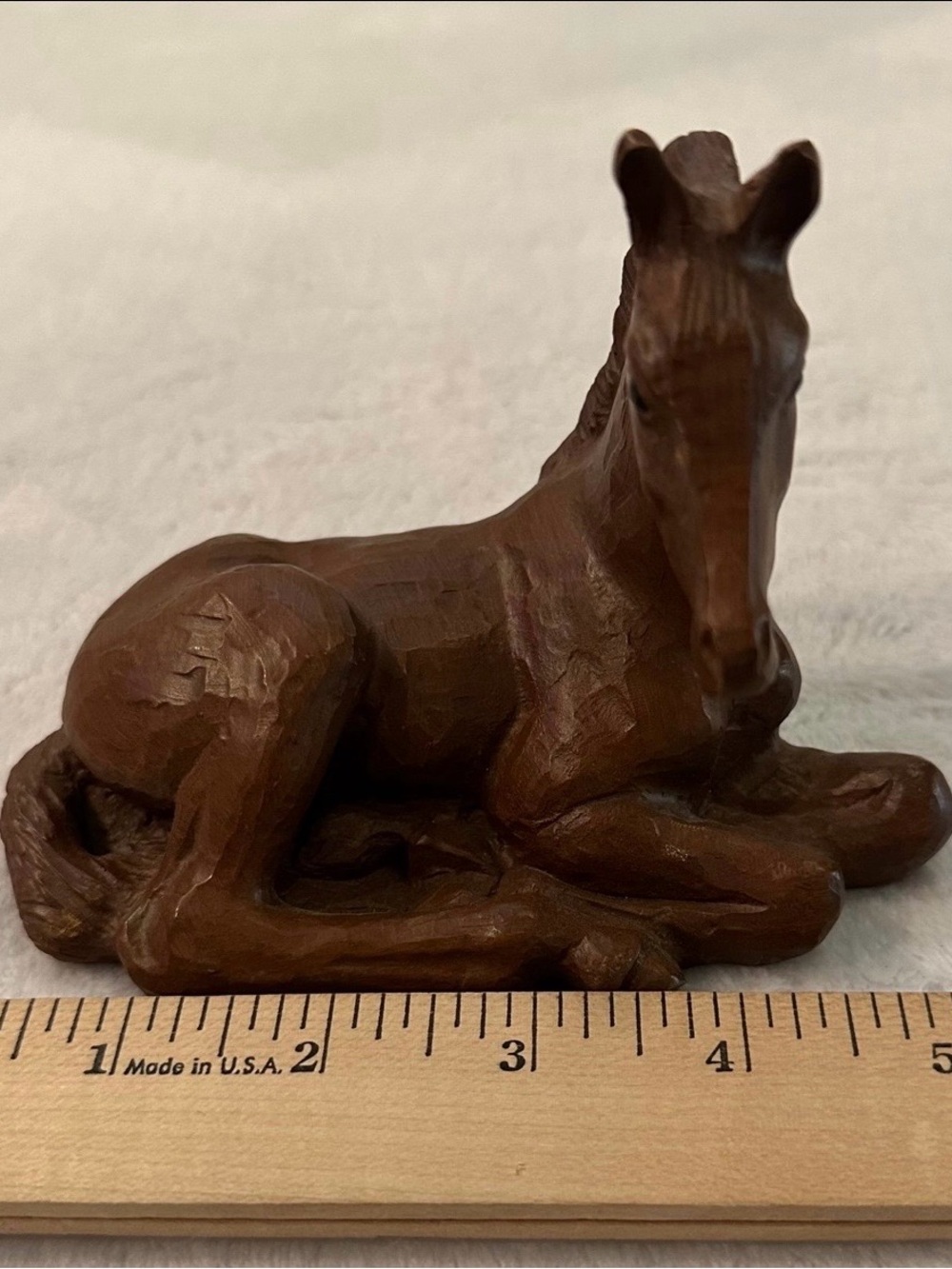 VINTAGE Red Mill Manufacturing Laying Horse Foal Figurine 1989 USA brown - Picture 6 of 8